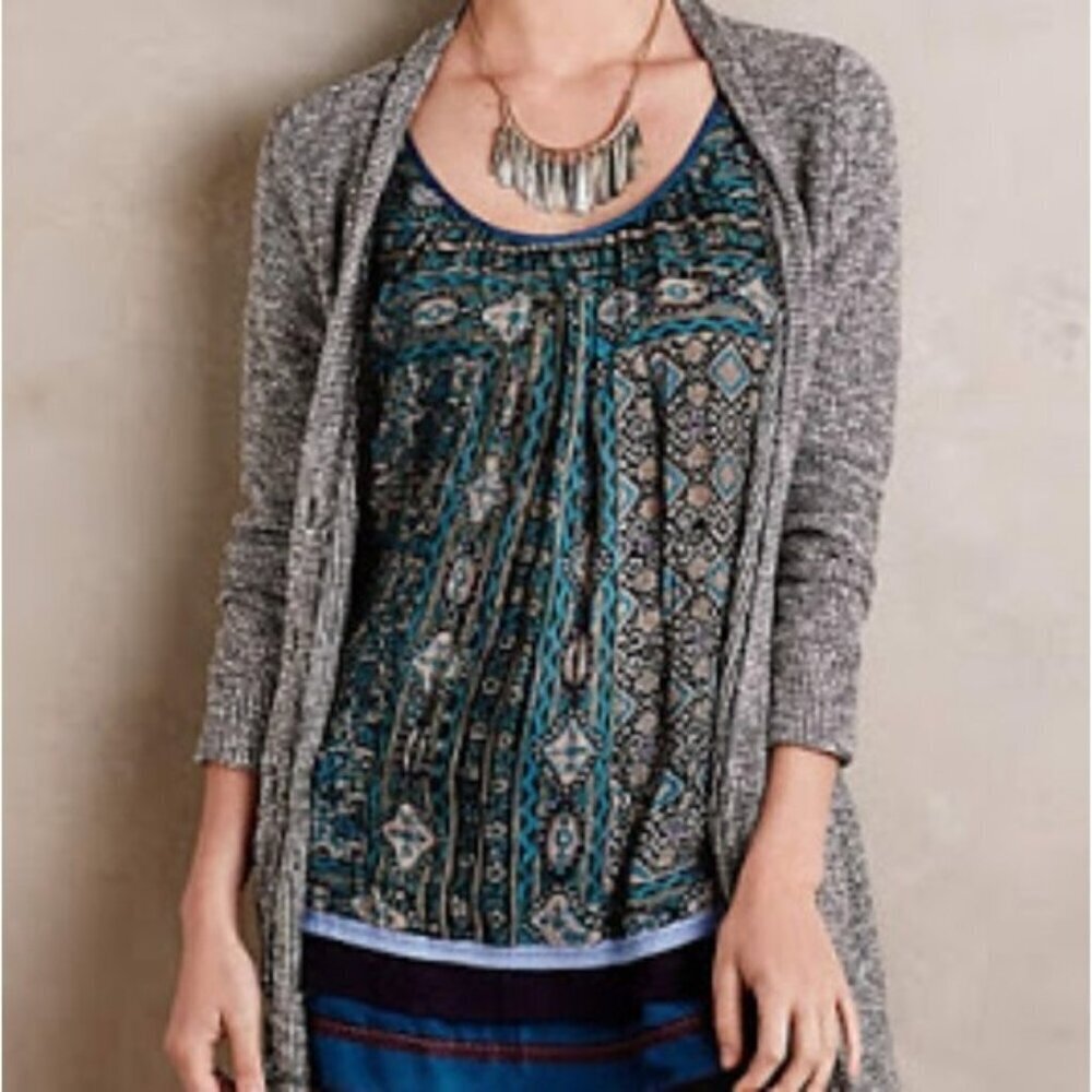 Anthropologie ONE SEPTEMBER Caldera Flowy Tunic Blouse Size Small Tank Top